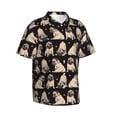 thumbnail image 2 of Daiia French Bulldog Hawaiian Shirt for Men Gentle Cotton Regular Short Sleeve Casual-Small, 2 of 9