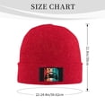 thumbnail image 3 of LNWH Knitted Acrylic Hat, Black Game Controller Pattern Winter Beanie Hat for Cold Weather, Red, 3 of 4