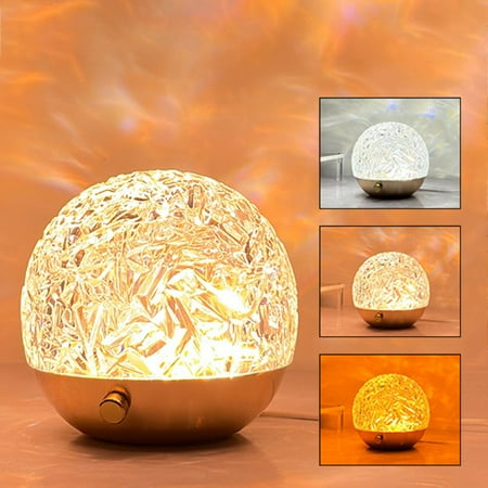 

Oaqiey Night Lights Clearance! Spherical Water Dynamic Projection Atmosphere Lamp Spherical Water Ripple Light*1