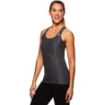 thumbnail image 2 of Reebok Womens Space Dye Print Racerback Tank Top, Black, Medium, 2 of 5