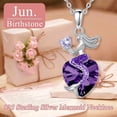 thumbnail image 2 of THOYAS Mermaid Birthstone Necklace for Women 925 Sterling Silver Jewelry Austrian Crystal Pendant Christmas Gifts for Her, 2 of 10