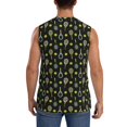 thumbnail image 4 of Salouo Tennis Rackets Pattern Men's Sleeveless T Shirts,Men's Regular-Fit Tank Top Sports Shirt for Men Sleeveless Tank Shirt -Large, 4 of 6