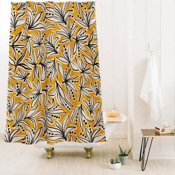 Society6 Alisa Galitsyna Lily Flower Pattern 2 Shower Curtain 71" x 74"