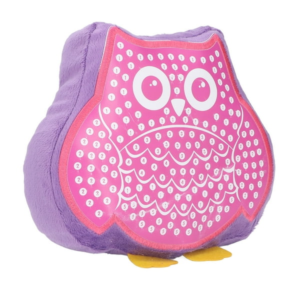 Animal Pillow Toys, Easy To Operate Plush Craft DIY Animal Pillow Bright Colors Have Fun  For Kids Owl 33788