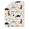 thumbnail image 2 of Sweet Jojo Designs Mod Dinosaur Black Tan and Orange Toddler Bed Comforter 5 Piece Bedding Set, 2 of 6