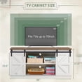 thumbnail image 7 of Homall 58'' TV Stand for TVs up to 65'', Storage Cabinet with Sliding Barn Door, Entertainment Center, Light White, 7 of 7