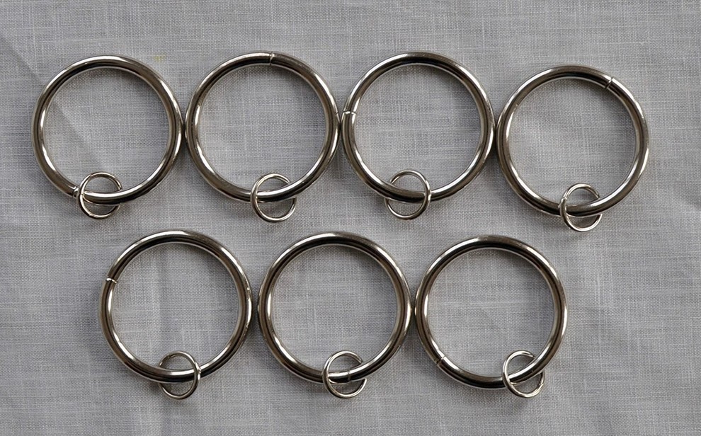 Urbanest 1 1 2 Metal Curtain Rings With Eyelets Set Of 7