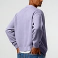 thumbnail image 5 of Lumtrix Mens Cardigan Sweater Waffle Knit Long Sleeve Cardigan Open Front Lightweight Casual Button Down Cardigan Loose V Neck Sweater Purple 4XL, 5 of 5