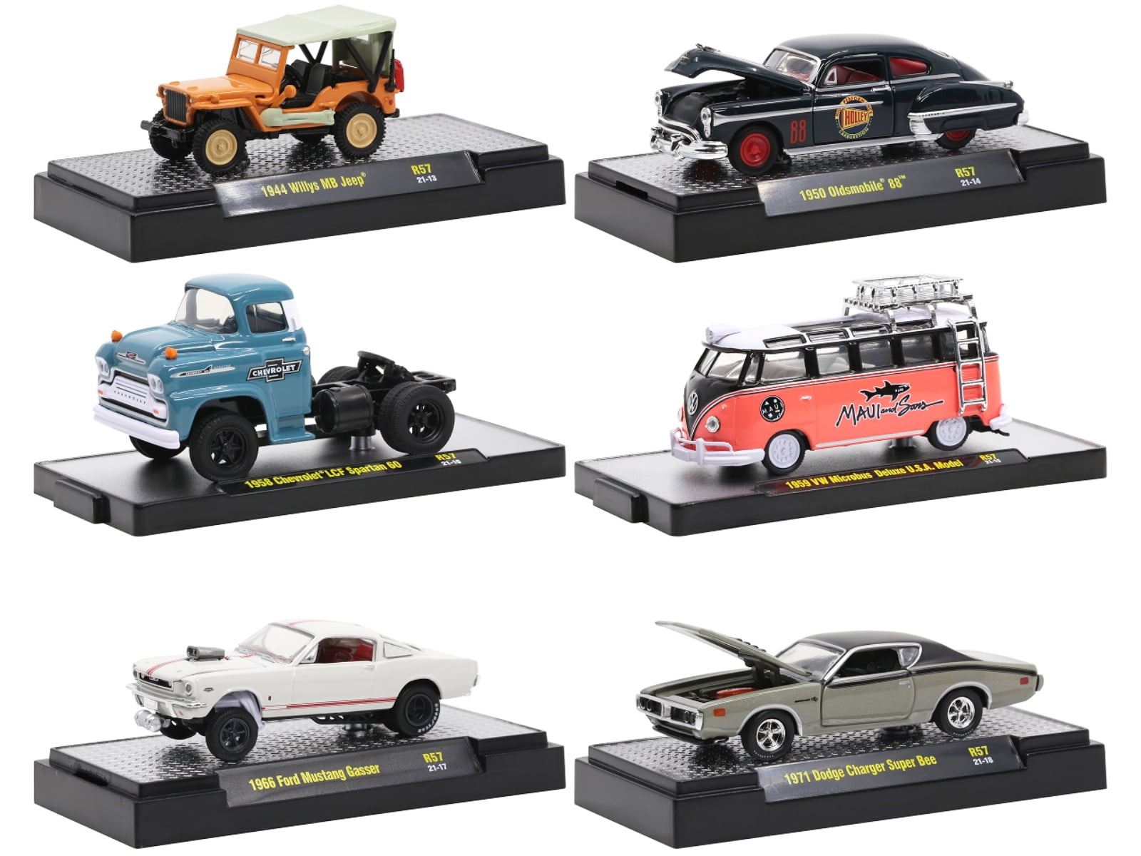 M2 Machines 1:64 Acrylic Display Case Set Of 5 For Diecast Cars 