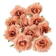 thumbnail image 3 of opvise 10Pcs/Set Simulation Flower Head Vivid Long Lasting Multi-functional Artificial Rose Flower Heads for Mothers Day Dark Orange, 3 of 8