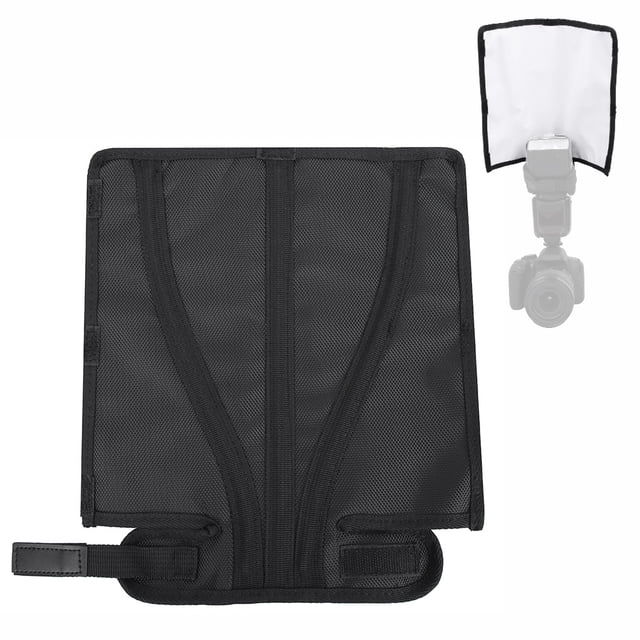 Diffuseur Flash Softbox Pliable Réflecteur Speedlite, Crochet et Boucle, pour Tous les Flash Speedlite, Résoudre les Réflexions Difficiles, les Taches d'Éblouissement, les Yeux Rouges Ou les Ombres Profondes