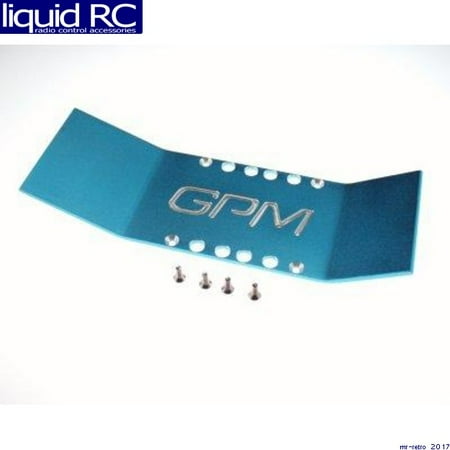 Savage Center Skid Plate - GPM Racing TMX1014X T-Maxx Blue Aluminum Extended Center Skid Plate