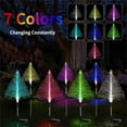 thumbnail image 4 of 7 Color Changing Solar Christmas Trees Lights Solar Xmas Trees Lights Outdoor Solar Christmas Garden Stake Lights 7 Color Star Tree Solar Lights Christmas Outdoor Christmas Lights Clear Wire 50 Lights, 4 of 5