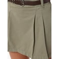 thumbnail image 5 of High-Waist Mini Pleated Cotton Skort with Belt, 5 of 5