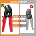 thumbnail image 4 of Wire Crimping Tool with Ratchet,  Ratchet Wire Crimper Tool for Open Barrel Terminal Connectors, Electrical Crimping Tool for Deutsch DELPHI AMP Dupont TYCO Terminals, 24-14 AWG, 4 of 7