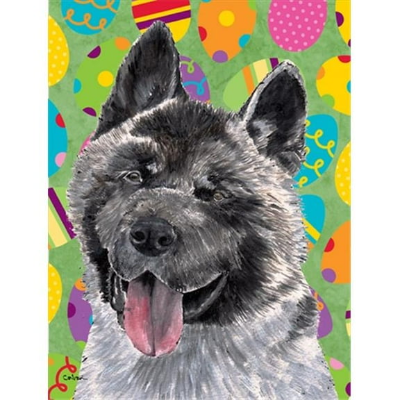 Akita Easter Eggtravaganza Flag Garden Size
