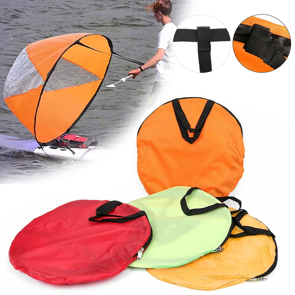 Dilwe Foldable Kayak Sail 3 Colors Portable 108cm Wind Paddle Kayak Sail Kit with Storage Bag and Clear Window Suitable for Kayaks Canoes and Inflatable Boat 
