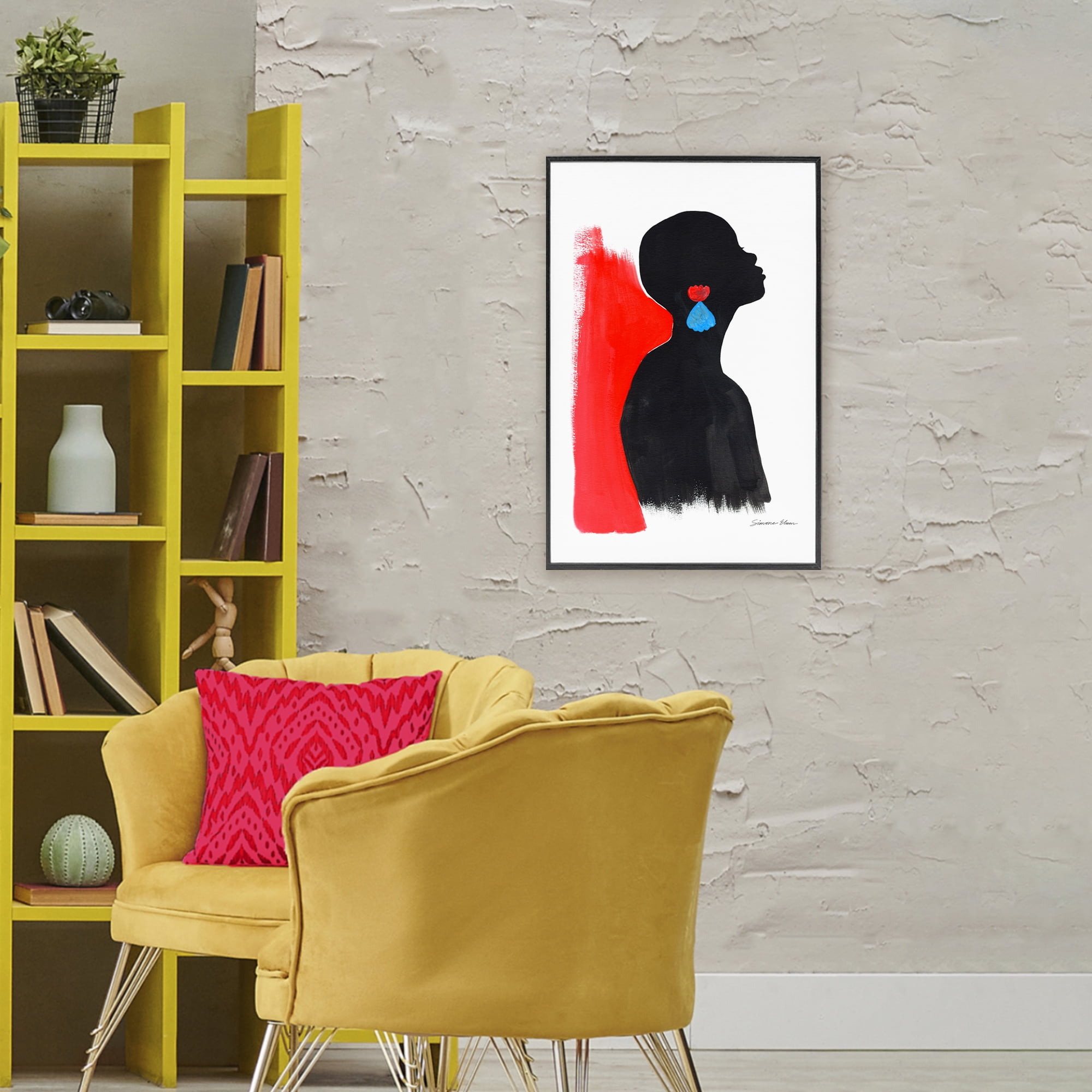 Stupell Industries Dreaming In Color Black Framed Giclee Art, design by Simone Elum