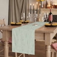 thumbnail image 6 of Sage Green Ombre Cotton Linen Table Runner for Dining Kitchen, Farmhouse Stripes Modern Abstract Art Wedding Outdoor Party Tablerunners, Dresser Scarf Coffee Tablecloth Runners 13x36 Inches, 6 of 8