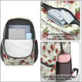 thumbnail image 4 of Pioneer Flower Floral Print Pattern 17" School Backpacks for Teens,Waterproof Oxford Fabric,S-Shape Padded Straps for School,Travel,Hiking,Camping, 4 of 5