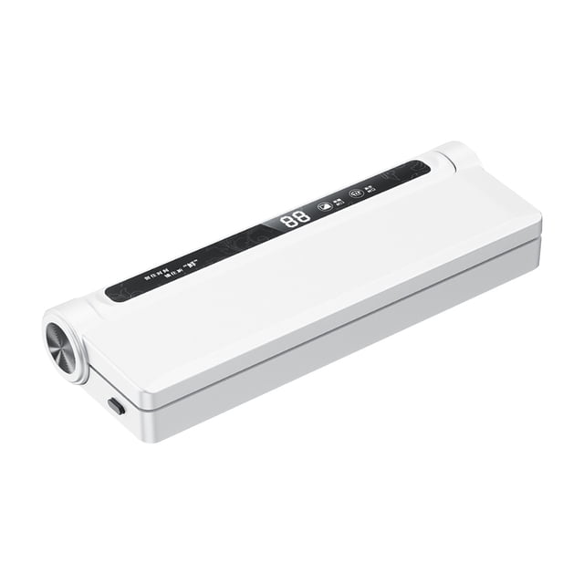 Vacuum Sealer with 20 Vacuum Sealed Bags ABS Fully Automatic Dry Wet Use One Click Intelligent Operation for Food Preservation