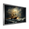 thumbnail image 2 of Designart "Legacy of the Caribbean Pirate Ship I" People Framed Wall Art Decor - Modern Yellow Pirate Hallway Framed Wall Art Decor, 2 of 6