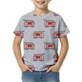thumbnail image 2 of Byoo Toddler Boys Summer Cute T Shirt Fire Truck All Over Print Cartoon Casual Short Sleeve Tops Tshirt, 2 of 3