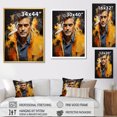 thumbnail image 4 of Designart "Clooney In Cobalt" Pop Art Floater Framed Canvas Wall Art, 4 of 5