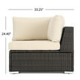 thumbnail image 4 of Noble House Santa Outdoor Wicker 7 Seater Sectional Sofa with Cushions, 4 of 11
