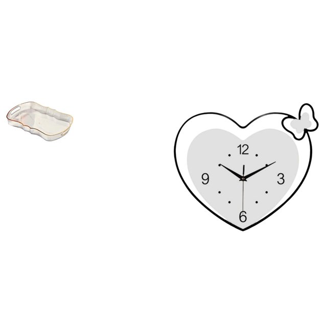 Bandeja de almacenamiento,Bandeja rectangular para servir,bandeja para postres y frutas de cocina,Reloj de pared,Reloj de pared acrílico para oficina en casa,sin tictac,Relojes de pared