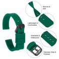 thumbnail image 6 of Uxcell Silicone Watch Band Quick Release Soft Rubber Watch Strap Dark Green/Black 16mm, 6 of 7