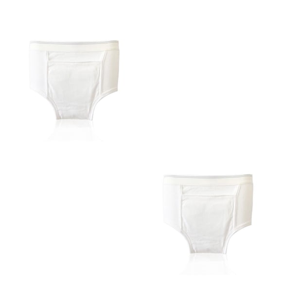 Minnieouse Ropa interior para incontinencia, calzoncillos impermeables, calzoncillos tipo bóxer, reutilizables, ajustados, pañales para adultos, Hombres S 2Conjunto