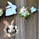 thumbnail image 2 of Adornos de otoño para el hogar Patrón de conejito de Pascua en agujero Colgante de acrílico Decoración encantadora para celebrar las festividades de Pascua, blanco, 2 of 5