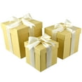thumbnail image 2 of Homeford Nested Square Gift Boxes, Natural Kraft Brown, 5-inch, 6-inch, 7-inch, 3-piece, 1.5-inch Ivory Satin Ribbon, 2 of 4