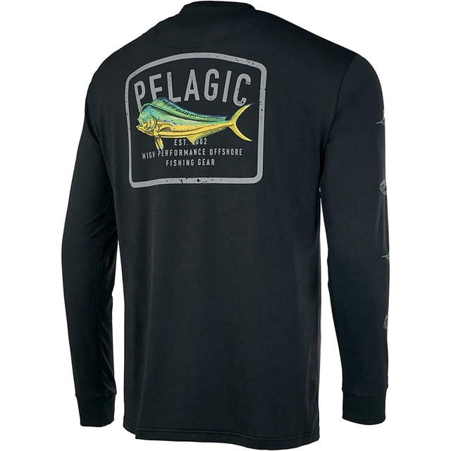PELAGIC Aquatek Juego Fish Dorado Camisas De Pesca De Manga Larga Vida Camiseta Alto Rendimiento Camuflaje Protección Solar UPF50 +