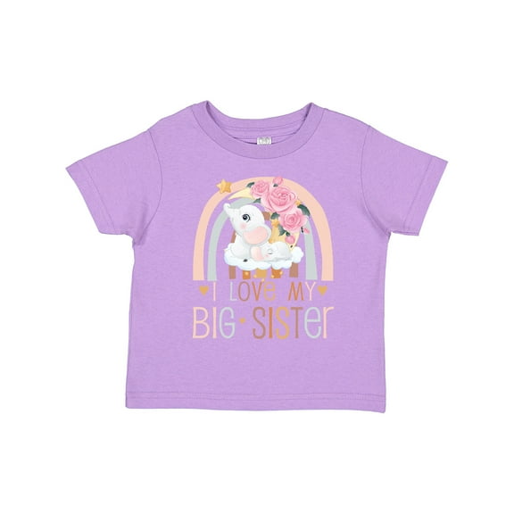 Inktastic Little Sister I Love My Big Sister Boys or Girls Toddler T-Shirt