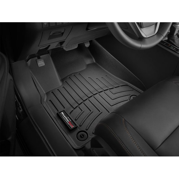 Fits 2014-2019 Toyota Highlander Weathertech Floor Liner 446321 FloorLiner; Molded Fit; Black; Thermoplastic Polyolefin TPO Vacuum Formed Material; 2 Piece