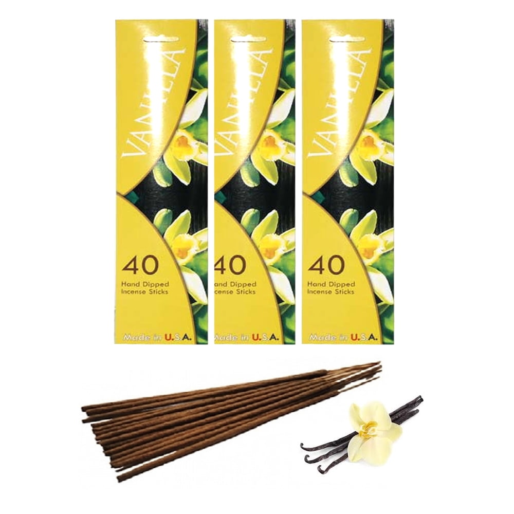 40Pack Vanilla Scent Joss Incense Stick Hand Dipped Fragrance Burning