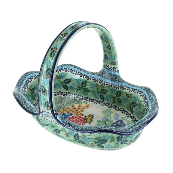 Blue Rose Polish Pottery Teresa Basket