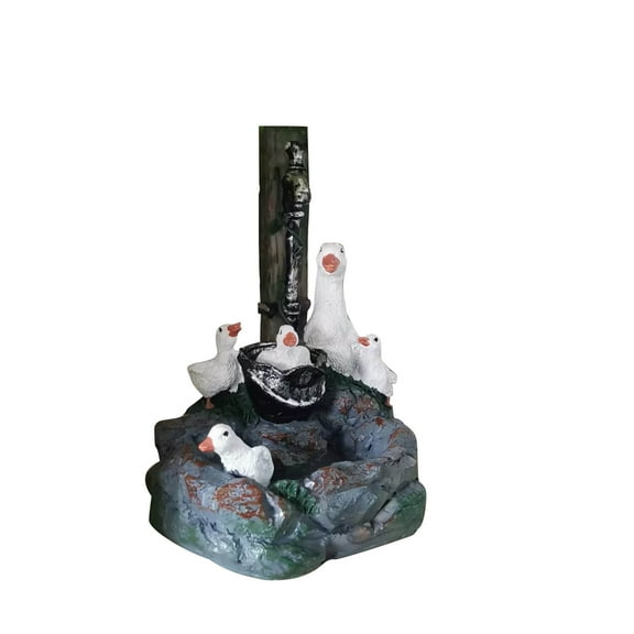 Bfogop Garden Statues Duck Family Figurines Animal Garden Decoration Indoor Outdoor Decorations for Patio Yard Lawn Gardening Housewarming Christmas