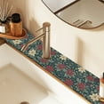 thumbnail image 2 of Yayeee Faucet Mat for Kitchen Sink 14.7" Diatomite Long Splash Guard Pad, Christmas Holly Leaves, 2 of 7