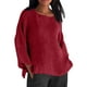 thumbnail image 3 of Talla grande Tops de tallas grandes,Camisa de manga larga con cuello redondo para mujer, blusa informal suave y transpirable, corte holgado, cuello redondo para uso diario, sopatenor, 3 of 8