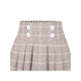 thumbnail image 4 of Girls Skirt Beige Grid Checks Plaid Pleated School Tennis Mini Casual 11-12 Years, 4 of 8