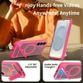 thumbnail image 5 of Allytechgroup Case for Samsung Galaxy S25 with Kickstand [Compatible with MagSafe], Slim Stand Lightweight Hard PC Back Shell & Soft TPU Bumper Shockproof Cover Anti-Slip Phone Cover, Rose, 5 of 8