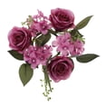 thumbnail image 1 of MIANGASTORE Flower Candle Ring Fake Rose Table Flower Wreath Candle Ring Wreath Table Wreath, 1 of 8