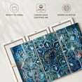 thumbnail image 6 of Elephant Stock Mandala In Blue Ii Wall Art - Horizontal Multi Panel Canvas - Living Room Wall Decor - Decor Elements Multi Panel - Blue And Turquoise Decor By Danhui Nai - 38" x 24", 6 of 8