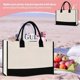 thumbnail image 5 of Beach bag canvas tote bag large ladies handbag leisure bag for women stylish summer beach accessory, 5 of 5