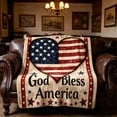 thumbnail image 5 of Nkmbld 4th of July Patriotic Blanket, Memorial Day Soft Cozy Flannel Blanket, Patriotic Lightweight Cozy Fleece Blanket for Couch Sofa Bed Decor, 5 of 8