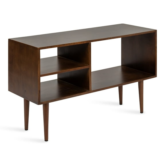 Kate and Laurel Locklear Wood Console Table, Walnut Brown 38x14x25