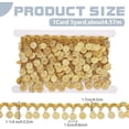 thumbnail image 2 of 4.6-5 Yard Gold Coin Shape Sequin Tassel Trim 1-1/4 Inch Width Round Sequins Tassel Fringe Trim for DIY Clothing Fringe, 2 of 7